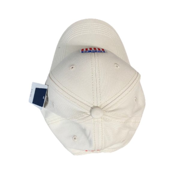 NWT Polo Ralph Lauren Off White Classic Cotton Baseball Cap Logo Embroidered - Picture 2 of 4